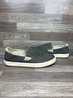 Olukai Lae‘ahi Men’s Breathable Slip-On Shoes in Kona Gray 10043-2828  Sz 10.5